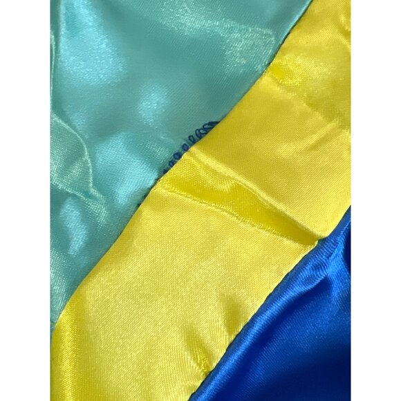 Vintage Era Catsuit Costume Set L Polyester Blue Yellow Green Tracksuit - Picture 6 of 6